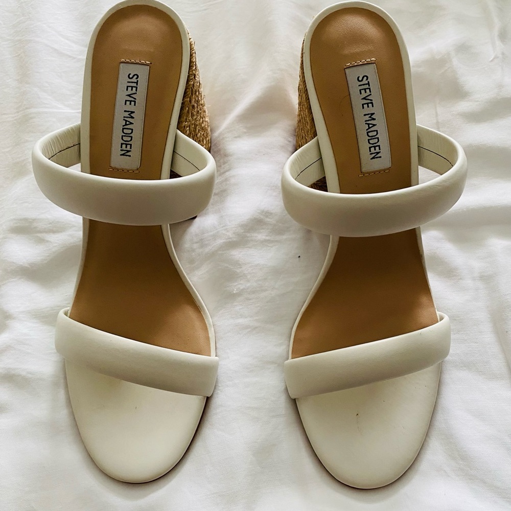 Steve Madden White Donna Espadrille Sandal